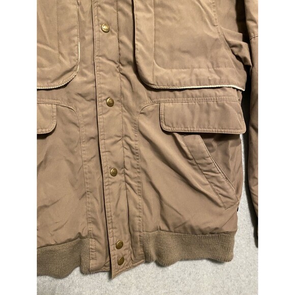 Vintage Bomber Jacket Men’s Small Light Brown Over Sized Pacific Trail Chinstrap - Picture 6 of 16